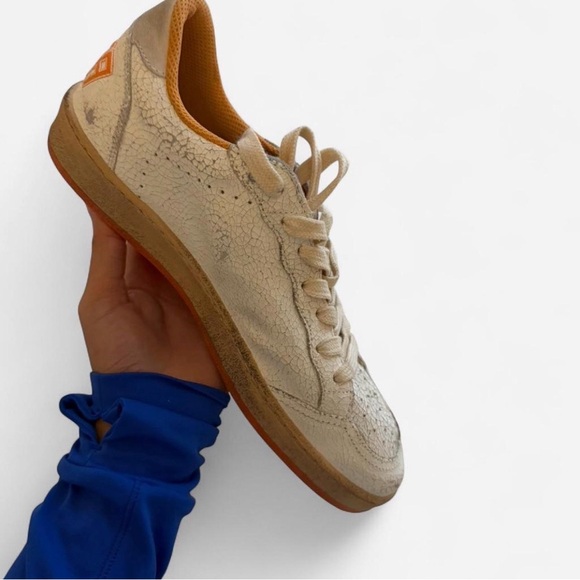 Golden Goose White and Orange Sneakers - Picture 5 of 6